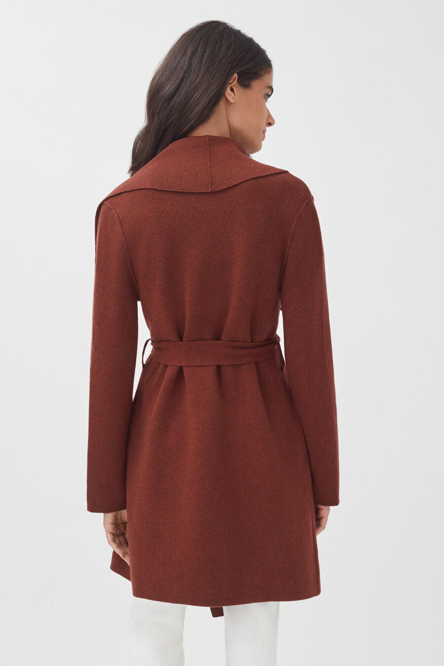 Wool Cashmere Short Wrap Coat (Earlier Version)