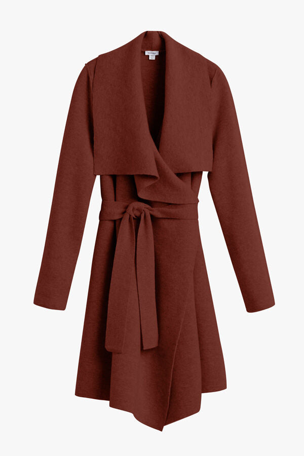 Wool Cashmere Short Wrap Coat (Earlier Version)