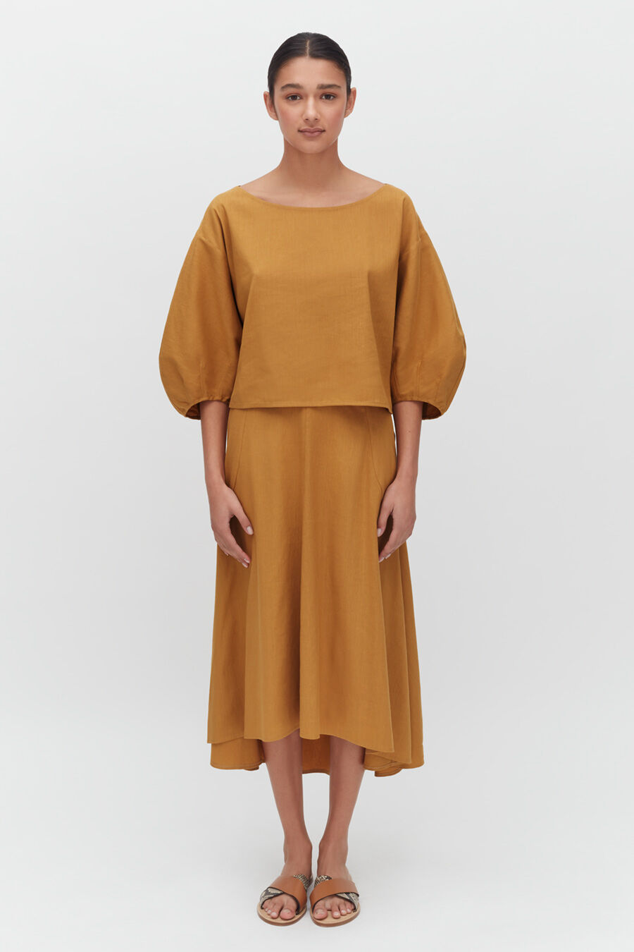 Linen Flare Skirt