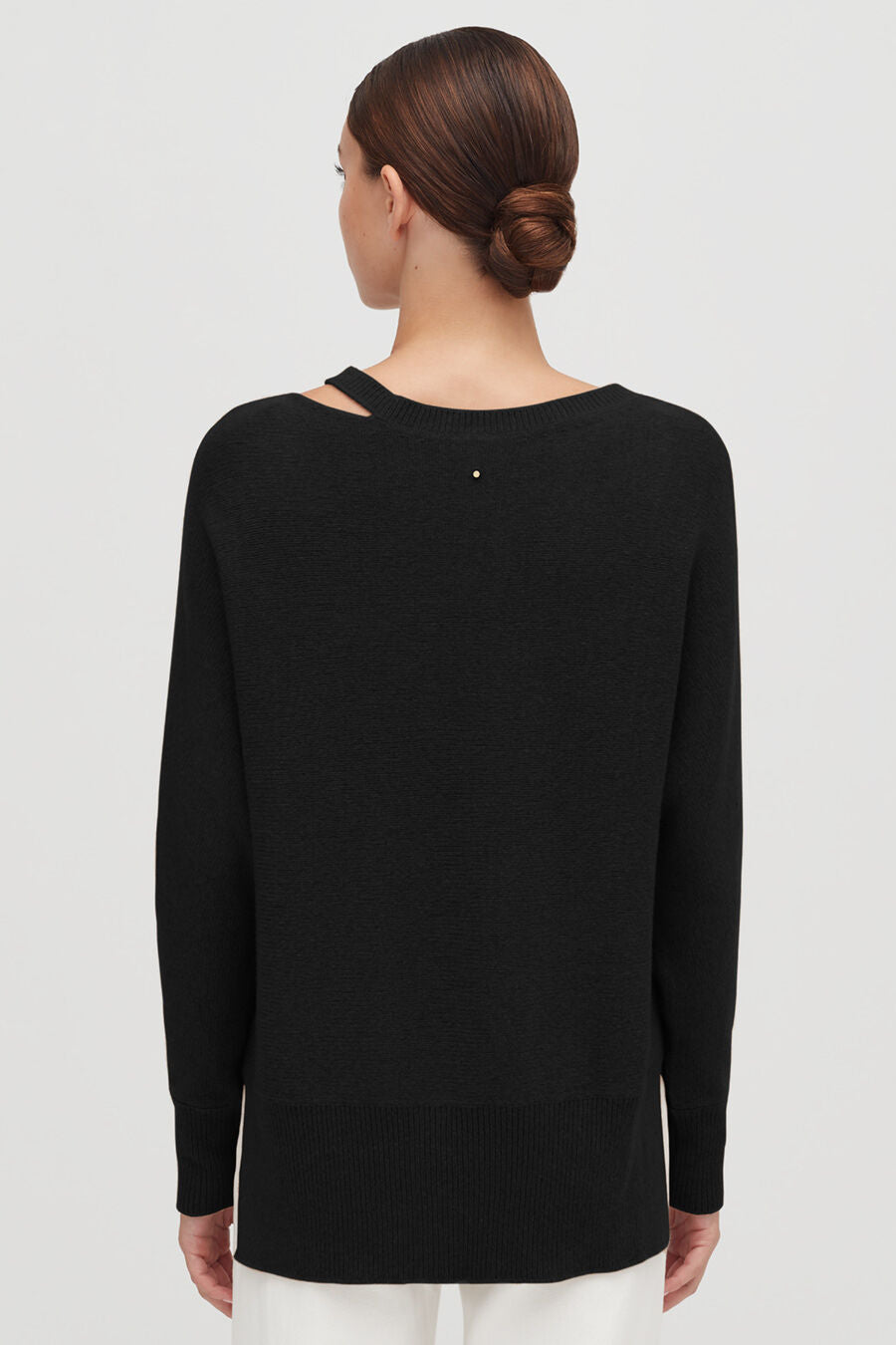 Recycled Cashmere Split-Neck Sweater