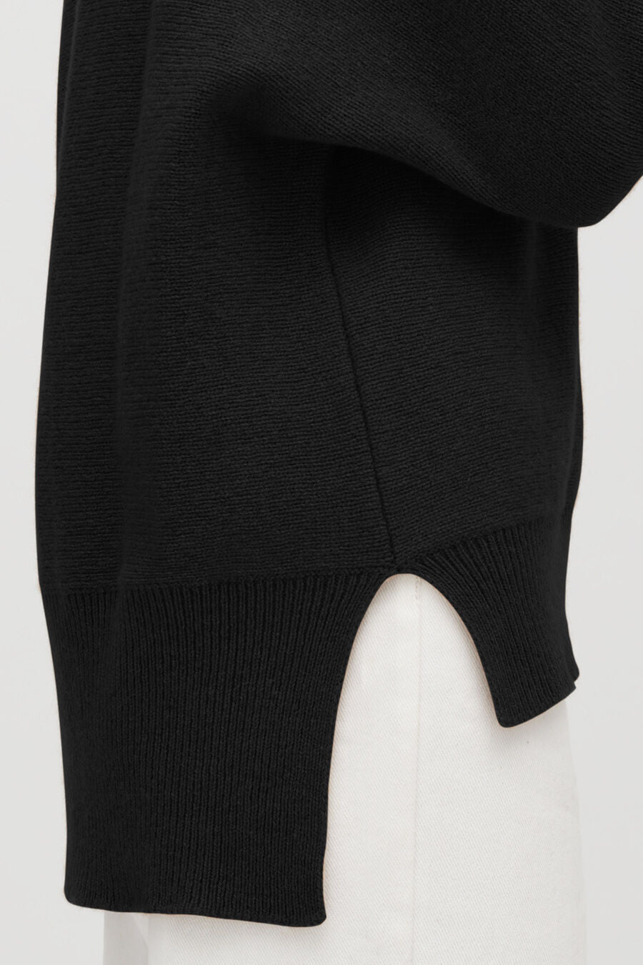Recycled Cashmere Split-Neck Sweater