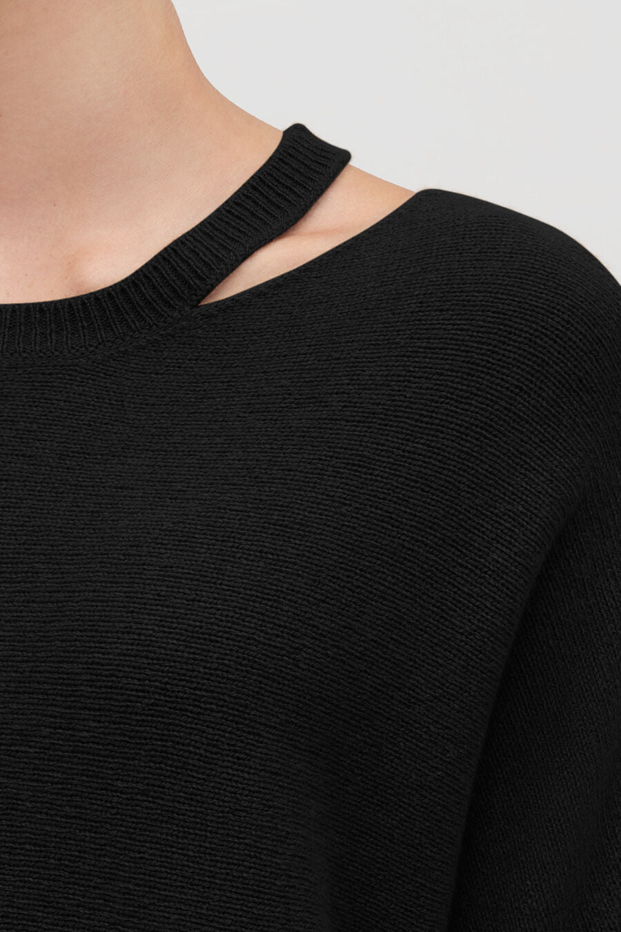 Recycled Cashmere Split-Neck Sweater