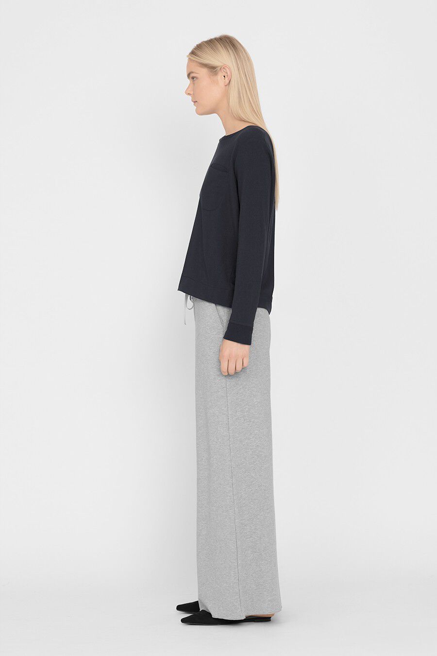 French Terry Pleat-Back Sweatshirt